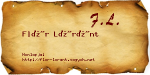 Flór Lóránt névjegykártya